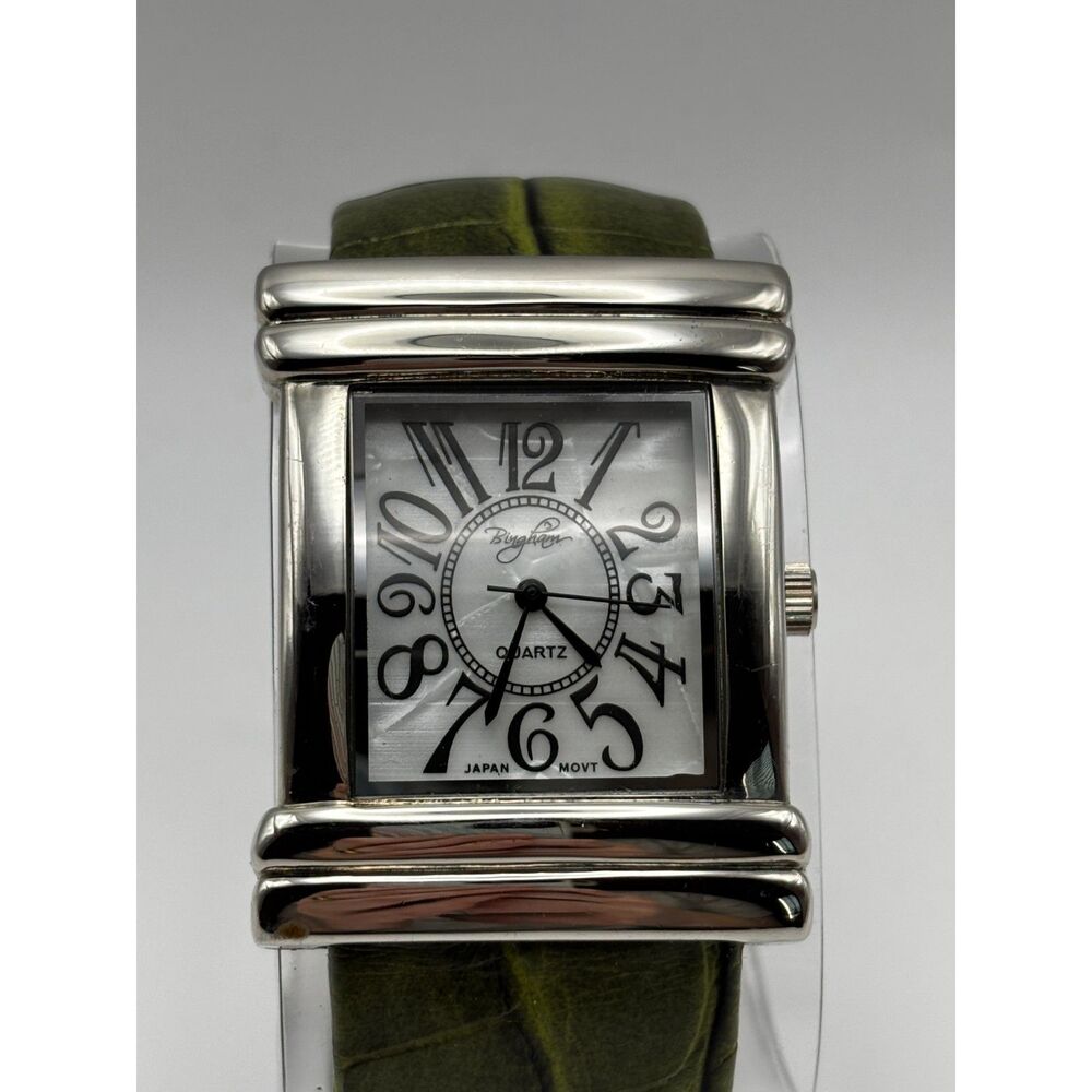Bingham BW6530 silver and green bangle women's watch, working